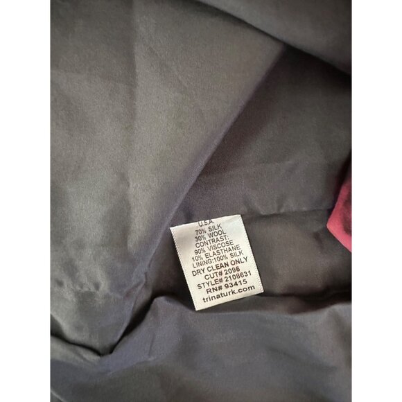 Trina Turk L.A Women's Mock Strapless Watercolor Dress Size 8 Wool / Silk USA - Picture 9 of 9